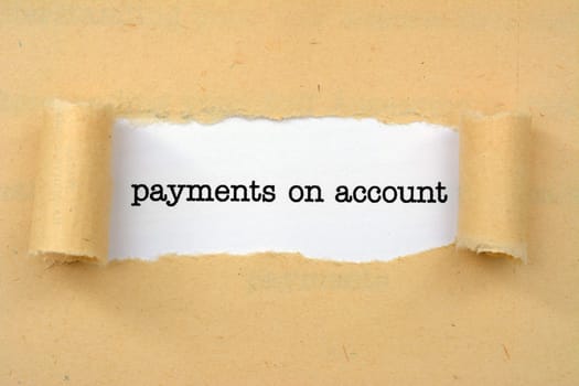 Payment on account