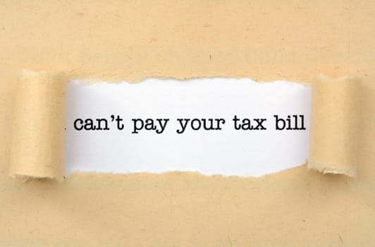 Can not pay tax bill