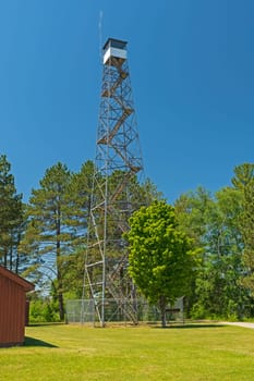 Observation Tower in a Wildlife Refuge in the Seney National Wildlife Refuge in Michigan