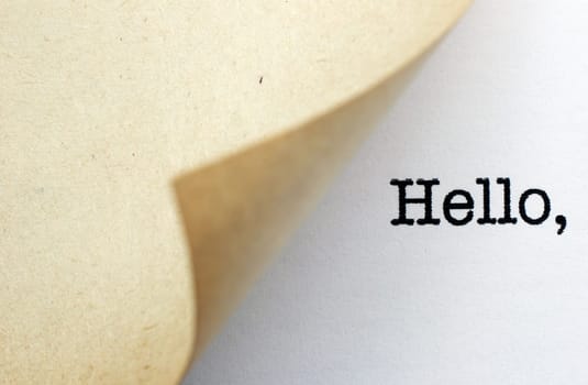 Hello text on page