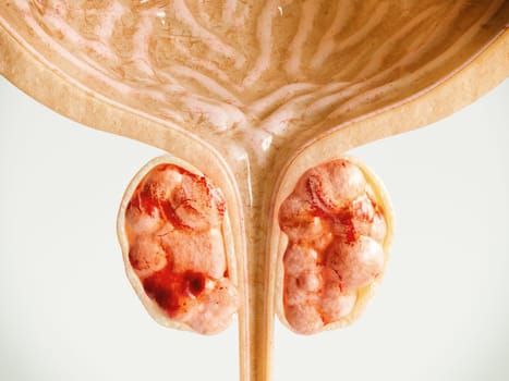 Prostate Cancer Stage 03 of 04 -- Detailed High Quality 3D Rendering