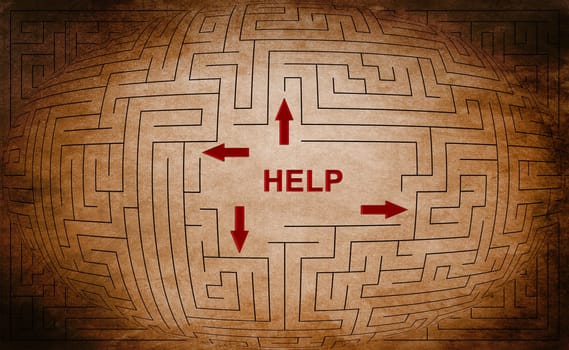 Help maze concept