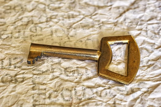 Old golden key