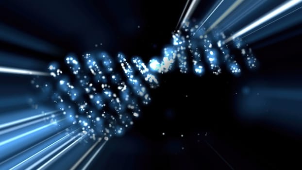 Dna Helix  Molecules On Blue Background,Dna Helix  Molecules On Blue Background