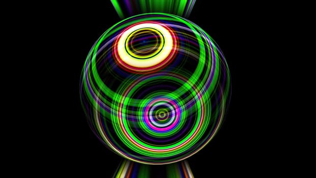 Colorful sphere with light rays ,Colorful sphere with light rays