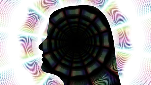 Surreal  Portrait of Woman silhouette,Surreal  Portrait of Woman silhouette