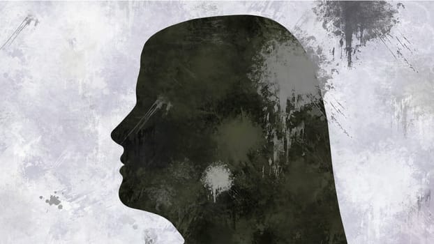 Surreal  Portrait of Woman silhouette,Surreal  Portrait of Woman silhouette