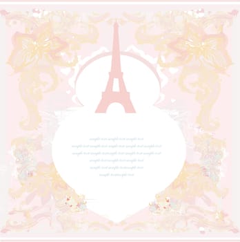 Eiffel tower artistic background. Vector illustration.