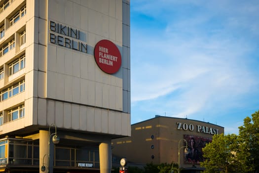 Berlin, Germany, June 2022, Illustrative Editorial: View on Bikini Berlin Shopping Mall at Zoologischer Garten metro station and zoo palast