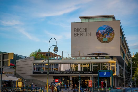 Berlin, Germany, June 2022, Illustrative Editorial: View on Bikini Berlin Shopping Mall at Zoologischer Garten metro station.