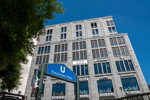 Berlin, Germany, June 2022: Mall of Berlin at Potsdamer Platz on a sunny summer day.