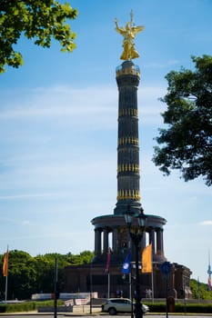 Berlin, Germany, June 2022: View on Siegessäule or Berlin Victory Column in Tiergarten, Berlin.