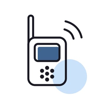 Baby radio monitor isolated vector icon. Graph symbol for children and newborn babies web site and apps design, logo, app, UI