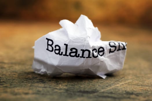 Balance crinkled paper