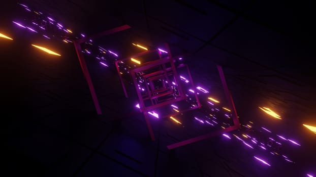3D illustration Background for advertising and wallpaper in retro and sci fi cyberpunk scene. 3D rendering in decorative concept.