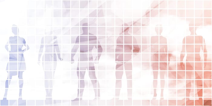 Business People Group Abstract Background Art Concept