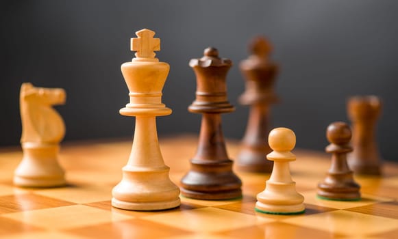 A chess game - Dark background