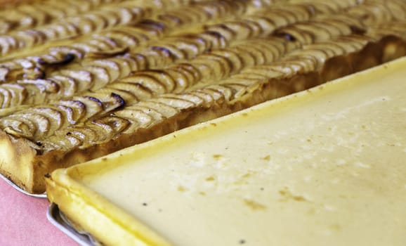 Detail of handmade dessert in a street market, sweet