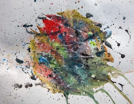 watercolor abstract background real paint stain art splash design artistic illustration