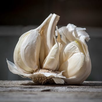 Close-up of Garlic, Allium sativum, used for food flavoring