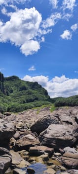 Nanya Strange Rocks, New Taipei City - Jul 27, 2022 : Strange rocks and rocks stretching hundreds of meters, can be said to be Bamboo Shoot Rock, Ice Cream Rock, Sea Dog Rock, etc. in the Natural Geology Classroom, Xinshi, Taiwan