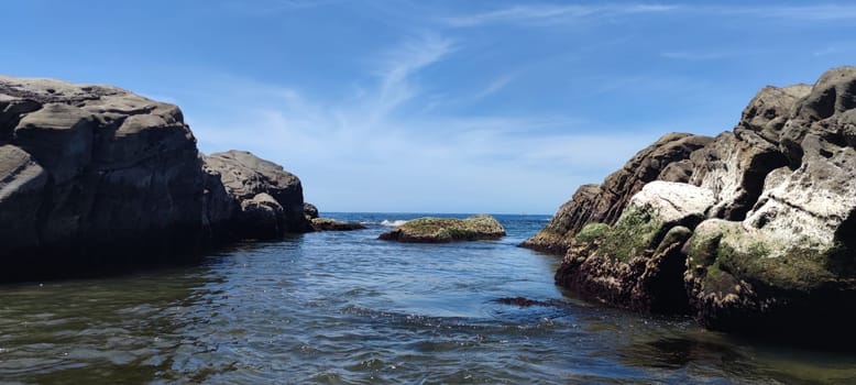 Nanya Strange Rocks, New Taipei City - Jul 27, 2022 : Strange rocks and rocks stretching hundreds of meters, can be said to be Bamboo Shoot Rock, Ice Cream Rock, Sea Dog Rock, etc. in the Natural Geology Classroom, Xinshi, Taiwan
