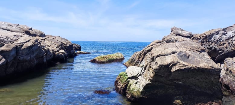 Nanya Strange Rocks, New Taipei City - Jul 27, 2022 : Strange rocks and rocks stretching hundreds of meters, can be said to be Bamboo Shoot Rock, Ice Cream Rock, Sea Dog Rock, etc. in the Natural Geology Classroom, Xinshi, Taiwan