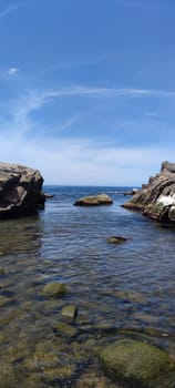 Nanya Strange Rocks, New Taipei City - Jul 27, 2022 : Strange rocks and rocks stretching hundreds of meters, can be said to be Bamboo Shoot Rock, Ice Cream Rock, Sea Dog Rock, etc. in the Natural Geology Classroom, Xinshi, Taiwan