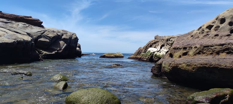 Nanya Strange Rocks, New Taipei City - Jul 27, 2022 : Strange rocks and rocks stretching hundreds of meters, can be said to be Bamboo Shoot Rock, Ice Cream Rock, Sea Dog Rock, etc. in the Natural Geology Classroom, Xinshi, Taiwan