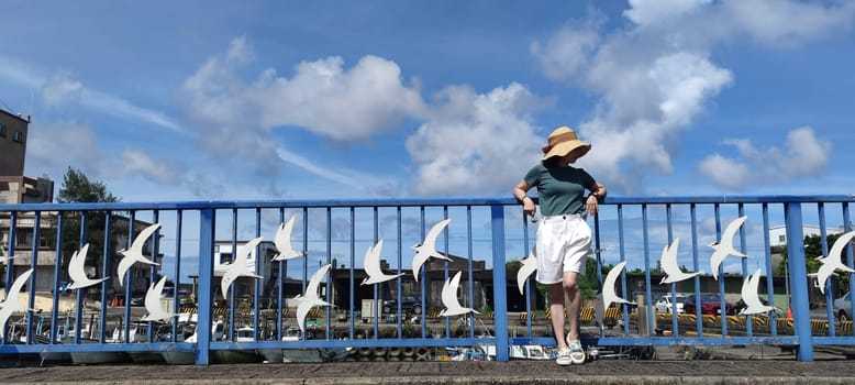 Gongliao Fishing Port, New Taipei City - Jul 27, 2022 : Located in Gongliao District and Miri Longdong Bay, surrounded by mountains on three sides and only facing the sea in the northeast to form a natural small bay, New Taipei City, Taiwan