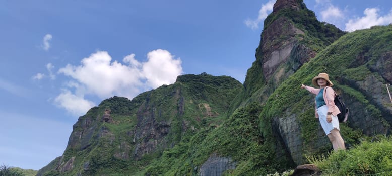 Nanya Strange Rocks, New Taipei City - Jul 27, 2022 : Strange rocks and rocks stretching hundreds of meters, can be said to be Bamboo Shoot Rock, Ice Cream Rock, Sea Dog Rock, etc. in the Natural Geology Classroom, Xinshi, Taiwan