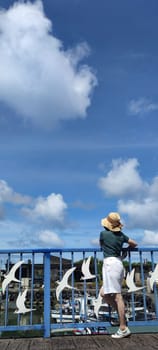 Gongliao Fishing Port, New Taipei City - Jul 27, 2022 : Located in Gongliao District and Miri Longdong Bay, surrounded by mountains on three sides and only facing the sea in the northeast to form a natural small bay, New Taipei City, Taiwan