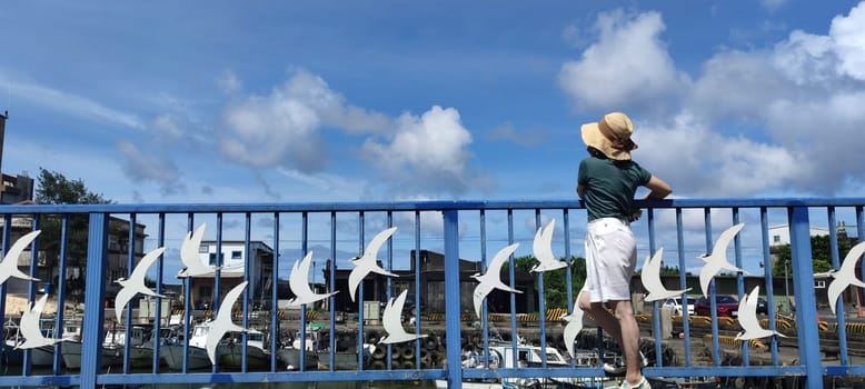 Gongliao Fishing Port, New Taipei City - Jul 27, 2022 : Located in Gongliao District and Miri Longdong Bay, surrounded by mountains on three sides and only facing the sea in the northeast to form a natural small bay, New Taipei City, Taiwan