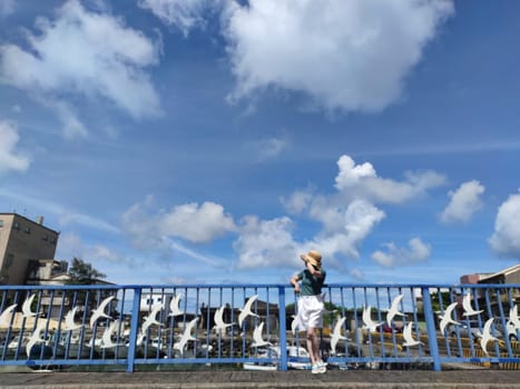 Gongliao Fishing Port, New Taipei City - Jul 27, 2022 : Located in Gongliao District and Miri Longdong Bay, surrounded by mountains on three sides and only facing the sea in the northeast to form a natural small bay, New Taipei City, Taiwan