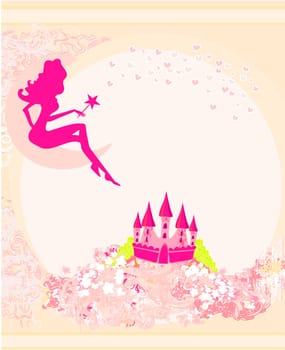 fairy flying above castle