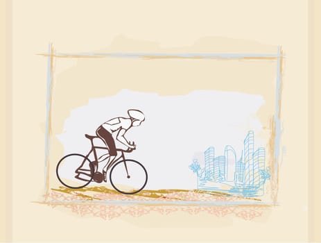 Cycling Grunge Poster Template