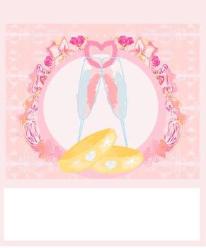 wedding Invitation card with rings