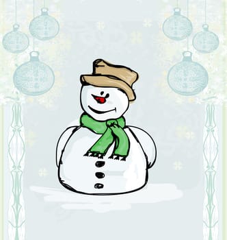 Happy snowman card