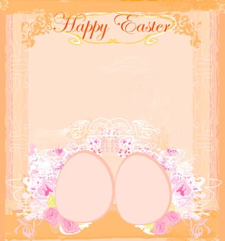 Easter Egg On Grunge Background