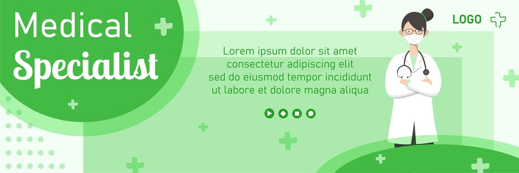 Medical Healthcare Flat Design Illustration Cover Editable of Square Background Suitable for Social media, Feed, Card, Greetings, Print and Web Internet Ads Template
