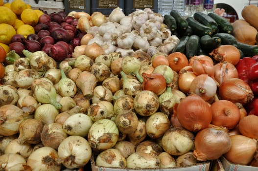 Vegetables in a Portuguese market