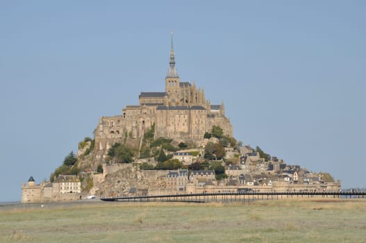Mont Saint Michel and salt marshes