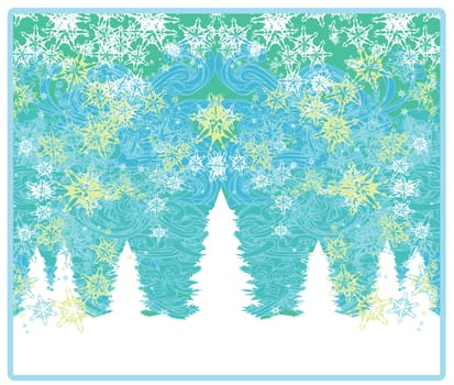 Abstract christmas tree card