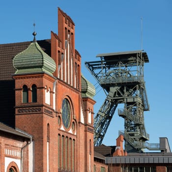 DORTMUND, GERMANY - MARCH 5, 2021: Zeche Zollern, industrial heritage of Germany on March 5, 2021 in Dortmund