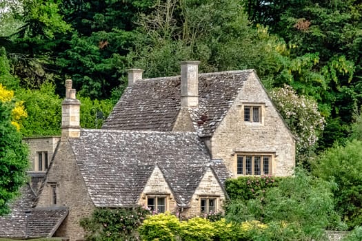 Vintage architecture of Cotswolds area - Bibury, Gloucestershire, United Kingdom