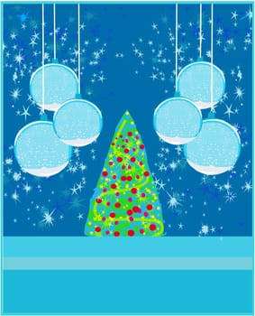 Abstract christmas tree card