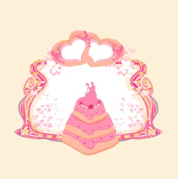 wedding cake card design