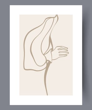 Minimalistic hand drawn wall art banners. Minimal Scandinavian designs for interior. Printable abstract wall posters. Vector illustration.
