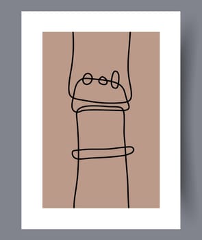 Minimalistic hand drawn wall art banners. Minimal Scandinavian designs for interior. Printable abstract wall posters. Vector illustration.