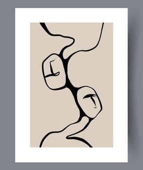 Minimalistic hand drawn wall art banners. Minimal Scandinavian designs for interior. Printable abstract wall posters. Vector illustration.